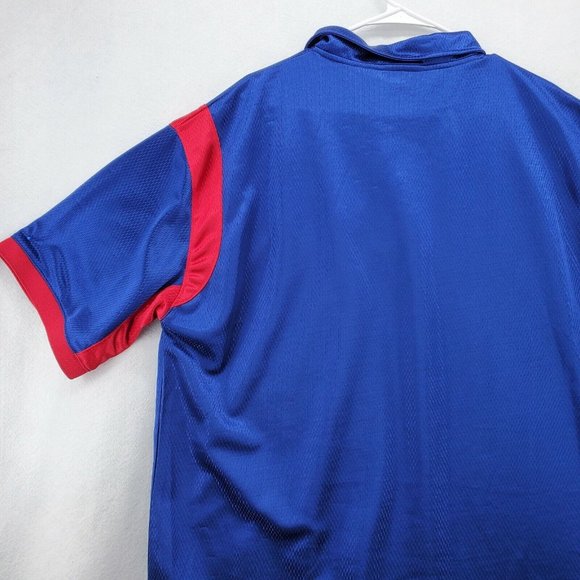 CHICAGO CUBS Shirt Men's Polo By Stiches Logo Blue Baseball Size Extra Large - Picture 11 of 12